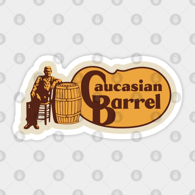 Caucasian Barrel Sticker by Alema Art